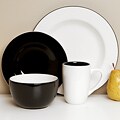 Demdaco White/ Ebony 16-piece Dinnerware Set