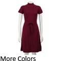 Calvin Klein Women's Short-sleeve Turtleneck Dress