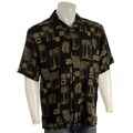Joe Marlin Men's Palm Tree Print Silk Sport Shirt