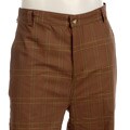 Laguna Men's Long Orange Plaid Shorts