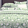 Silhouette Floral Green Mini Twin Comforter Set