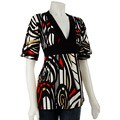 Nice Wear Women's 1/2-sleeve Multi-print Shirt