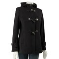 MICHAEL Michael Kors Women's Black Hooded Toggle Coat