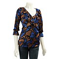 Nicola Women's Ruffled Trim V-neck Blouse