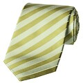 Countess Mara Men's Green Stripe Handmade Silk Tie