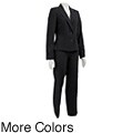 In The Now Women's Pinstripe 2-piece Pant Suit