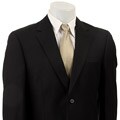 Haspel Men's Black Mini Herringbone Wool 2-button Suit