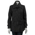 Coffee Shop Women's Charcoal Belted Wool Jacket