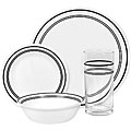 Corelle Livingware Cafe Black 16-piece Dinnerware