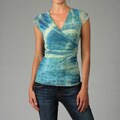 Sweet Pea Women's Short-sleeve Surplice Top