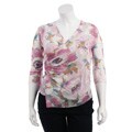 Sweet Pea Women's Plus Size Surplice Floral Top