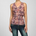 Sweet Pea Women's Sleeveless Rosette Surplice Top