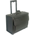 APC Black Leather Wheeled Catalog Case