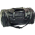 Black Leather U-shaped Duffel