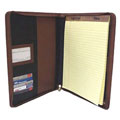 Brown Leather Writing Portfolio Cover