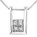 14k White Gold 1/3ct Diamond Pendant