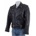 Men's Black Leather Biker Jacket