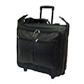 Black Wheeled Leather Garment Bag