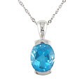 14-kt. White Gold Blue Topaz Pendant