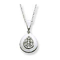 14-kt. White Gold .06ct TDW Diamond Teardrop Pendant (H-I, I1)