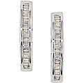 14k White Gold 1/3-ct Diamond Channel Hoop Earrings ( H-I, I1-I2 )