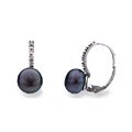 14k Cultured Black Freshwater Pearl Earrings