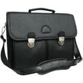 World Class Black Leather Executive Briefcase