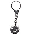 Sterling Silver Soccer Keychain