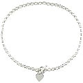 Sterling Silver Heart Toggle Necklace