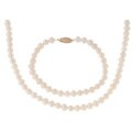 14k Gold Freshwater Cultured Pearl Set