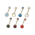 14 Gauge Double-jeweled Curved Barbell