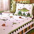 Dino Cotton Patchwork Quilt Set (Twin)