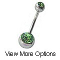Double-jeweled Curved Barbell