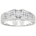 18k White Gold 1ct TDW Princess Diamond Engagement Ring