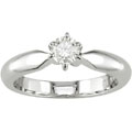 14k White Gold 1/4ct TDW Diamond Solitaire Ring (H-J, I1-2)