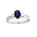 14k Gold 1/4ct Diamond Sapphire Ring