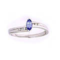 14k Diamond and Tanzanite Marquise Ring