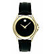 Movado Classic Mens Black Leather Strap Watch for $170.09