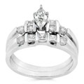 14k Gold 7/8 ct TDW Diamond Bridal Ring Set (H-I, SI2-I1)