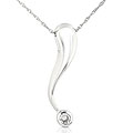 14k Gold .05ct TDW Diamond Teardrop Pendant (H-I, SI2-I1)