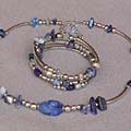 Silver Lapis Lazuli Bracelet and Necklace (Peru)