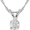 14k Gold 1/6ct TDW Round Diamond Solitaire Pendant (H-I-J, I1-I2)