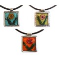 Dried Flower Pendant on Leather Cord (Mexico)
