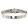 10k White Gold 1/10ct Diamond Flower Ring