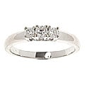 14kt White Gold 1/4ct TDW Round Diamond Three-Stone Ring (J-K/ I2-I3)