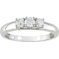 14kt White Gold 1/2ct TDW Round Diamond Three-Stone Ring (H-I-J/ I1-I2)