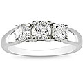 14k White Gold 1ct TDW Diamond Three-Stone Ring (H-I-J/ I1-I2)