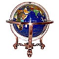 Lapis Lazuli Ocean 6-in. Gemstone Globe