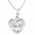 Sterling Silver Kissing Angels Necklace