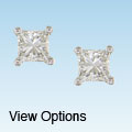 14k Gold 1/3ct TDW Princess Diamond Stud Earrings (H-I, I1-I2)